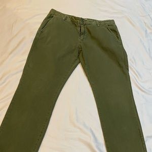 Current/Elliott distressed olive drab chinos